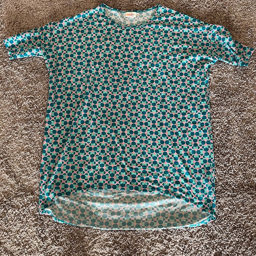 Light Blue and Pink Minnie Mouse LuLaRoe Irma
